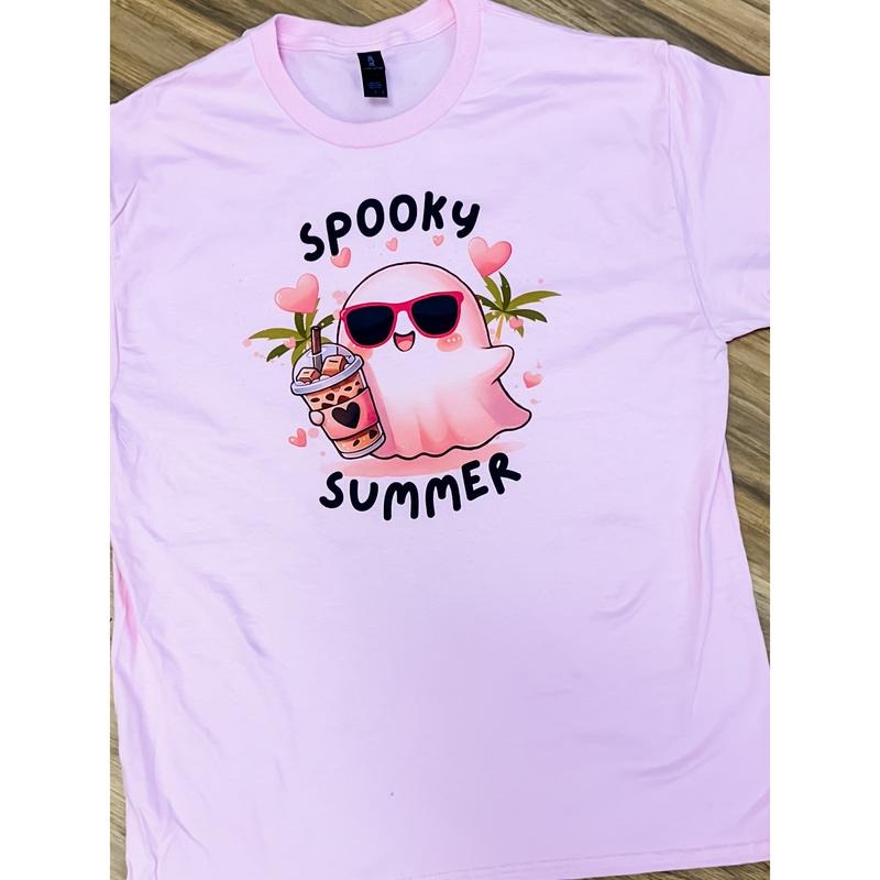 Spooky Summer Graphic Top T-Shirts, Hoodie, Sweatshirt | RetroVerseTees.com