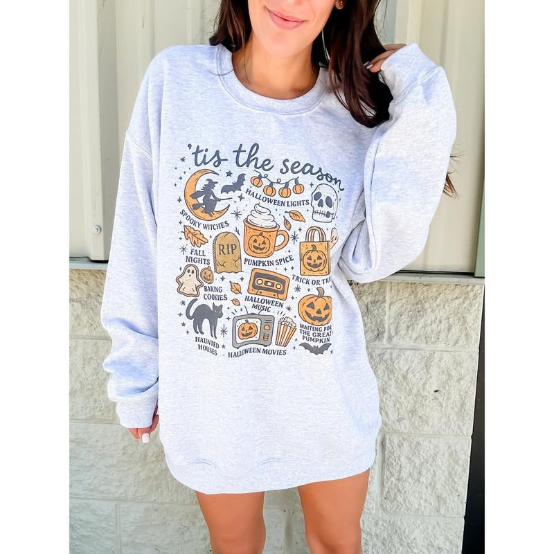 Spooky Tis The Season Graphic Top T-Shirts, Hoodie, Sweatshirt | RetroVerseTees.com