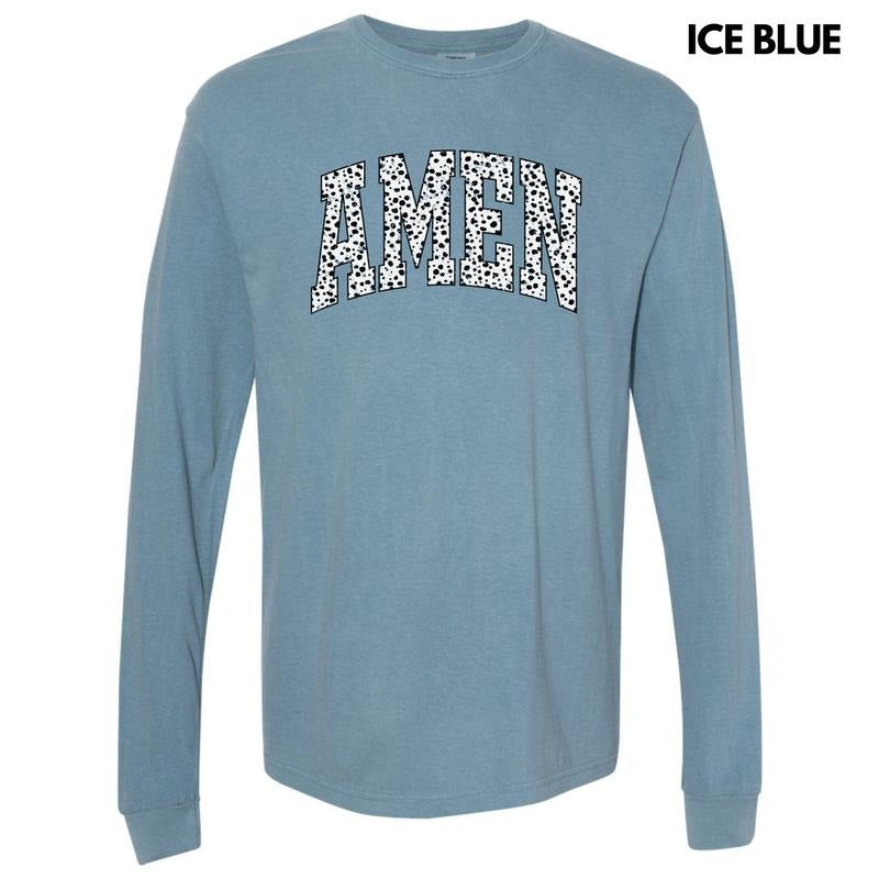 Spotted Amen Long Sleeve Comfort Colors T-Shirt 'NLB' Hoodie, Sweatshirt | RetroVerseTees.com