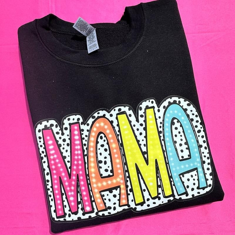 Spotted Neon Mama Sweatshirt T-Shirts, Hoodie | RetroVerseTees.com