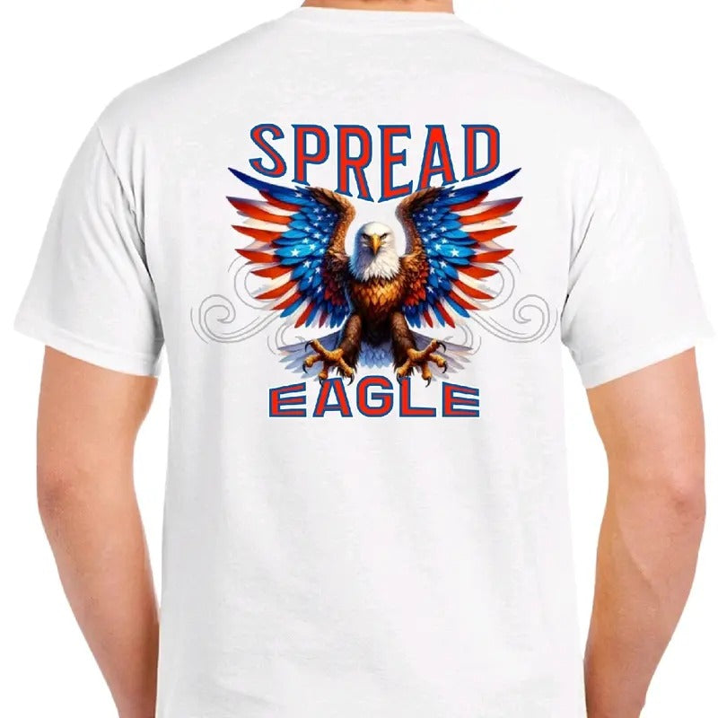 Spread Eagle - Men's T-Shirt- American- cotton Menswear Top Tshirt Sport Streetwear Hoodie, Sweatshirt | RetroVerseTees.com