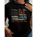 Spring & Summer plus size women'WB shield clothing Swoosh Have Two Titles Dad & Papa Swoosh Rock TNF Both - Papa T-Shirt...