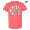 Spring Flowers Monogram Gildan Short Sleeve T-Shirt 'NLB' Hoodie, Sweatshirt | RetroVerseTees.com