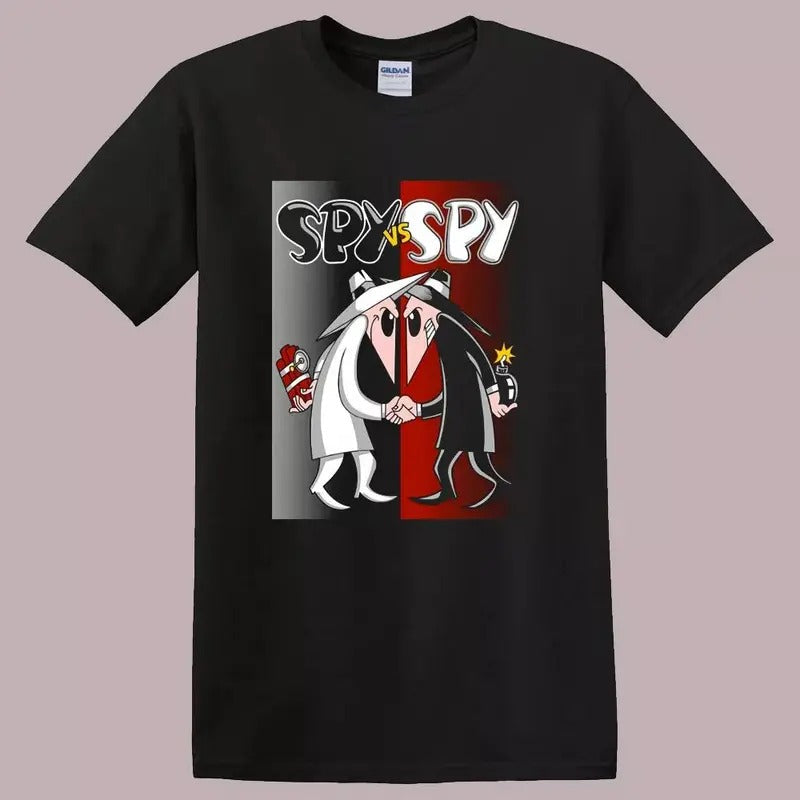 Spy vs Spy Cartoon Men's Black T-Shirt Size S-5XL Hoodie, Sweatshirt | RetroVerseTees.com