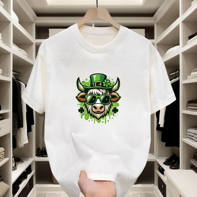 St. Patrick's Day Trend! Festive Graphic, Cotton T - Shirt, Vivid Print, Ideal for Holiday Parties