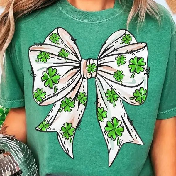 St. Patrick's Day Bow DTF Transfers - THIS IS NOT A SHIRT Hoodie, Sweatshirt | RetroVerseTees.com