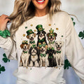 St Patricks Day Dogs Shirt, Irish Dog Shirt, Shamrock Hat Dog Sublimation, Lucky Green Bow Tie Dogs Design, Dog Lover...