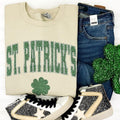 St Patricks FAUX (fake) Glitter Sweatshirt -- SAND T-Shirts, Hoodie | RetroVerseTees.com