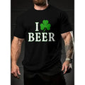 St. Patrick'S Day Men'S Humorous Pattern St. Patrick'S Day Party Printed T-shirt Short Sleeve Round Neck T-shirt, Casual...