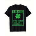 [St. Patrick's Day Tee] St. Patrick's Day Men's T-Shirt - Breathable Cotton, Casual Crew Neck Short Sleeve Tee with...