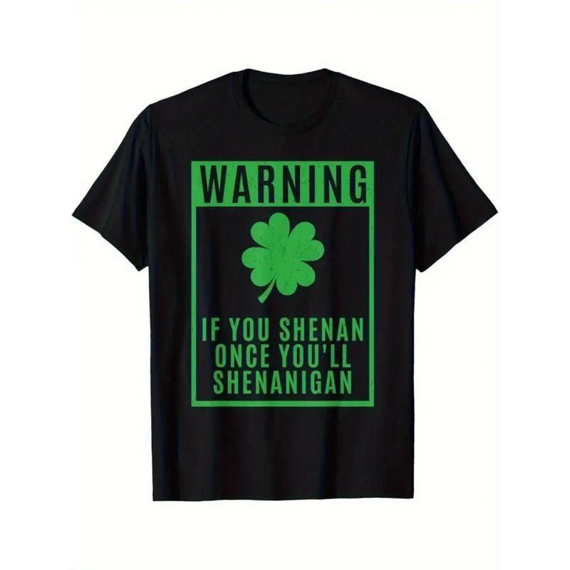 [St. Patrick's Day Tee] St. Patrick's Day Men's T-Shirt - Breathable Cotton, Casual Crew Neck Short Sleeve Tee with...
