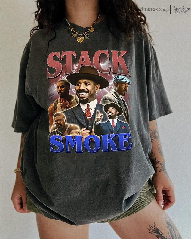 Stack & Smoke Sinners Comfort Colors Unisex Tshirt, Michael B. J0rdan 90s Retro Shirt, Movie fan Classic Vintage Graphic...