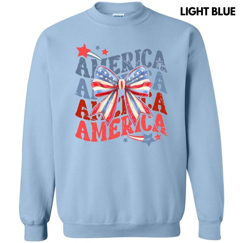 Stacked America Coquette Sweatshirt T-Shirts, Hoodie | RetroVerseTees.com