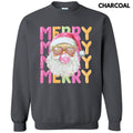 Stacked Merry Retro Santa Sweatshirt T-Shirts, Hoodie | RetroVerseTees.com