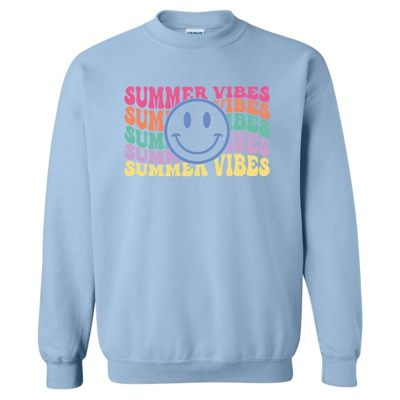 Stacked Summer Vibes Sweatshirt 'NLB' T-Shirts, Hoodie | RetroVerseTees.com