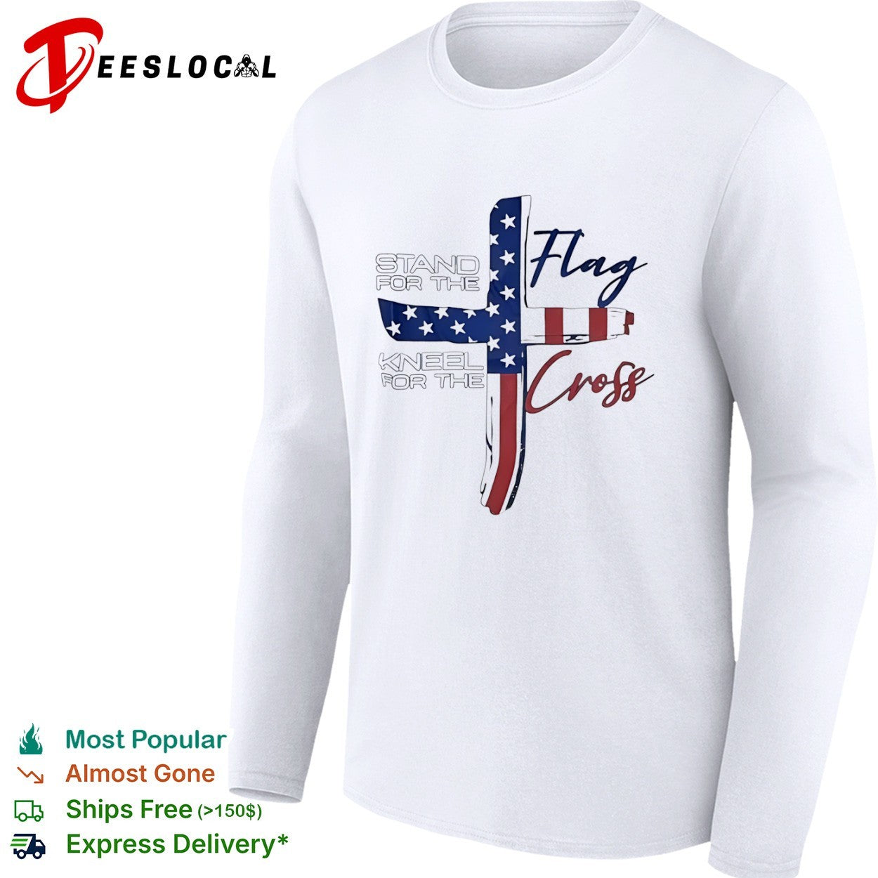 Stand for the flag kneel for the Cross USA flag shirt