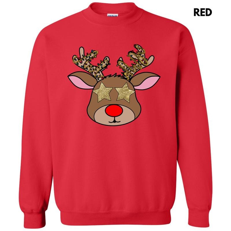 Star Eye Reindeer Sweatshirt 'NLB' T-Shirts, Hoodie | RetroVerseTees.com