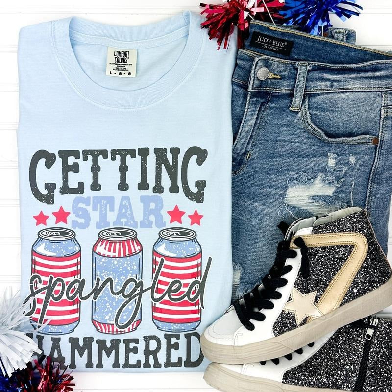 Star Spangled & Hammered Comfort Colors T-Shirt Hoodie, Sweatshirt | RetroVerseTees.com