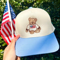 'Star Spangled Teddy' Snapback Trucker Hat T-Shirts, Hoodie, Sweatshirt | RetroVerseTees.com