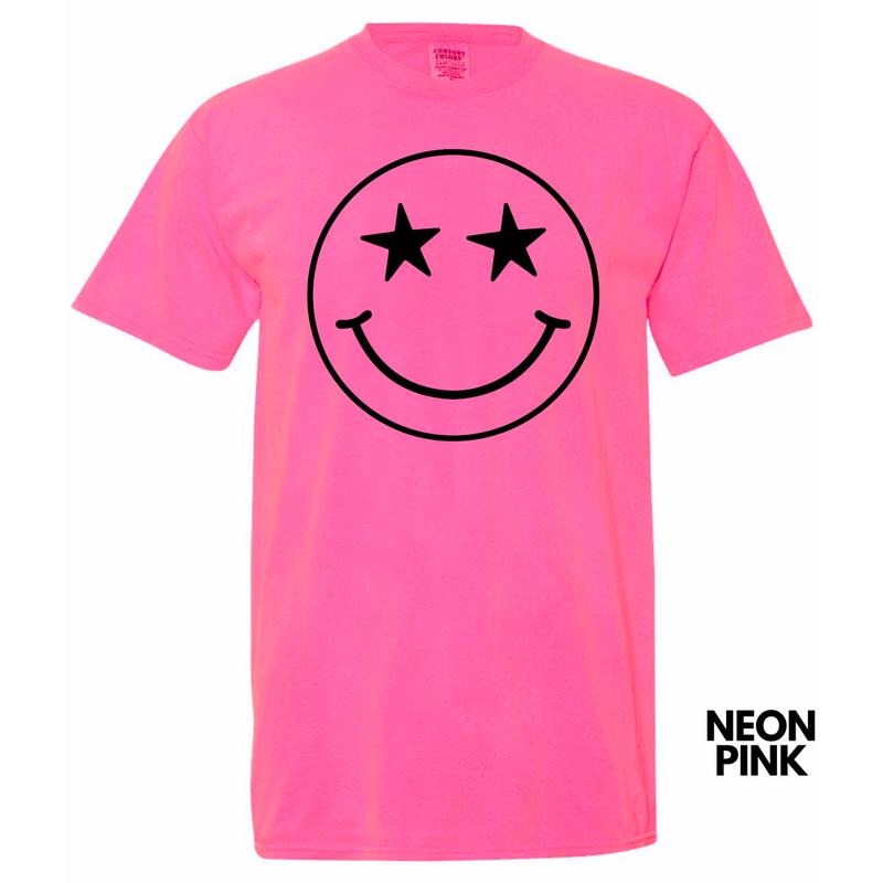 Starry Eyed Happy Face Comfort Colors T-Shirt 'NLB' Hoodie, Sweatshirt | RetroVerseTees.com