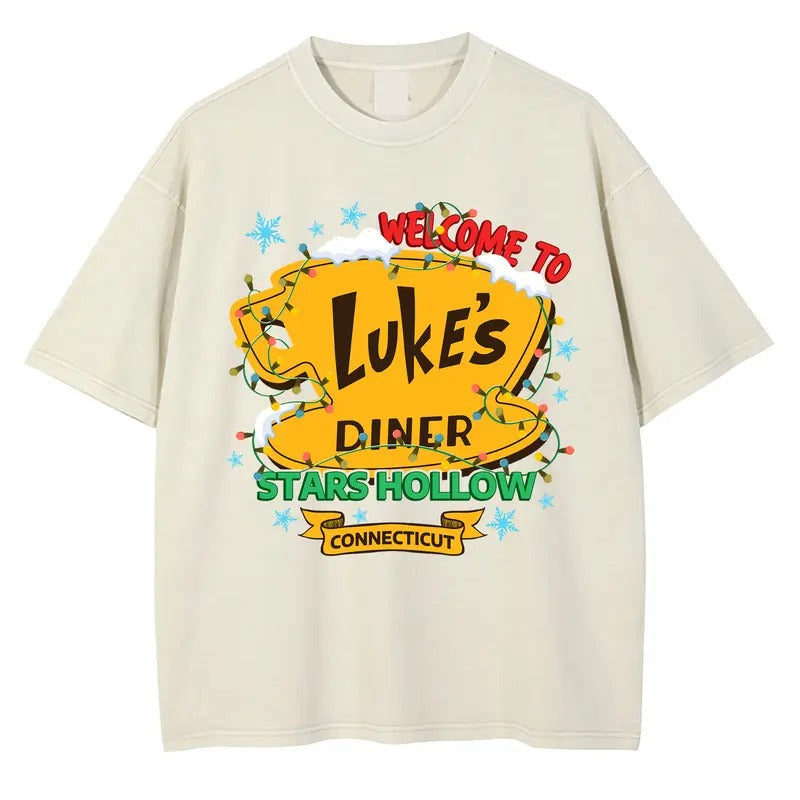 Stars Hollow Retro Luke's Diner Gilmore Girls Chritmas Xmas Shirt, Vintage Christmas Shirt Hoodie, Sweatshirt