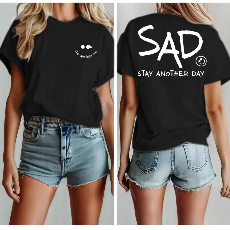 Stay Another Day T-Shirt, Mental Health Matter, S to 4XL, Menswear Hoodie, Sweatshirt | RetroVerseTees.com