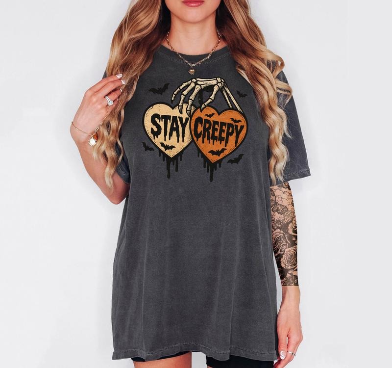 Stay Creepy - T-Shirt, Unisex T-Shirt, Funny Tee, Comfortable Shirt, Hallowen Theme Hoodie, Sweatshirt | RetroVerseTees.com