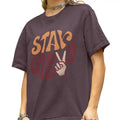 Stay Groovy Retro Style Shirt Women's Fashion Relaxed T-Shirt Hoodie, Sweatshirt | RetroVerseTees.com