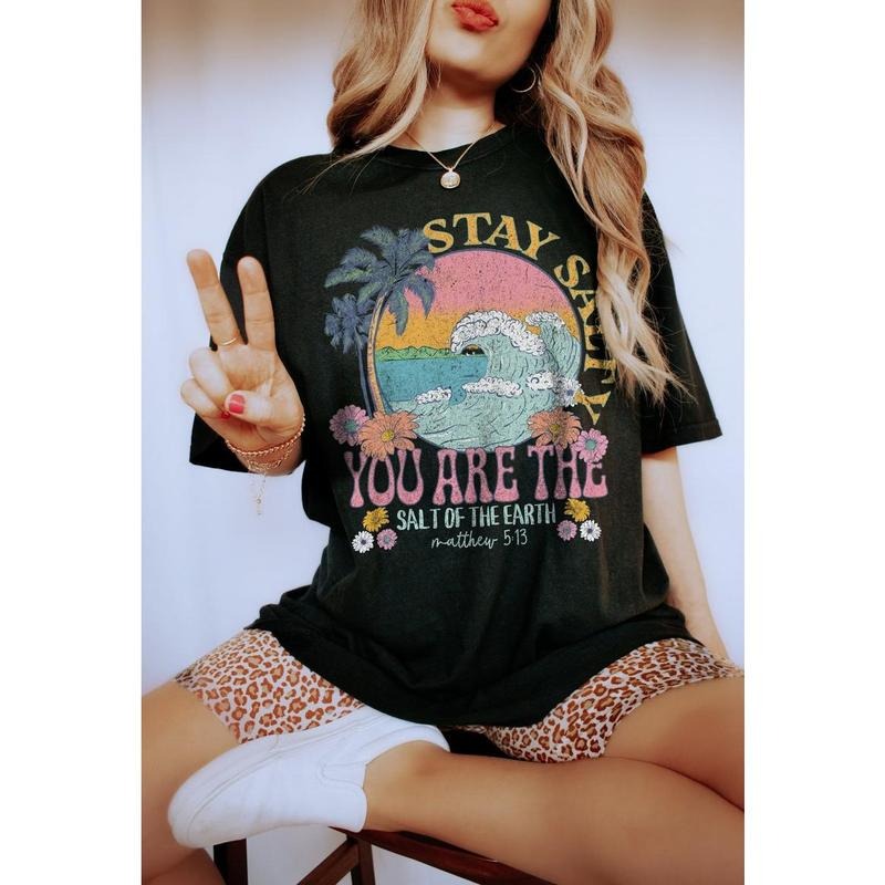 Stay Salty Christian Shirts Christian T Shirts Bible Verse Shirt Jesus Shirt d Graphic Tee Christian Apparel Gifts...