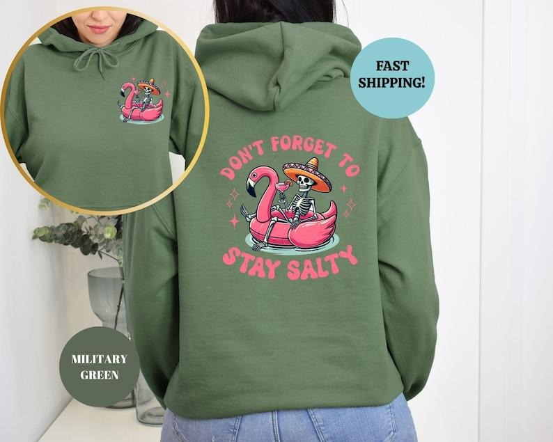 Stay Salty Shirt, Salty Funny Skeleton T-shirt, Beach Tee, Summer Shirt, Salty T-shirt, d Summer Vacation Shirt, Trendy...