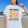 Stay Sweet Friut FOG TNF Spirit Christian Tshirt Pure Cotton Fabric Casual Streetstyle Crew Neck Short Sleeve T-Shirt...