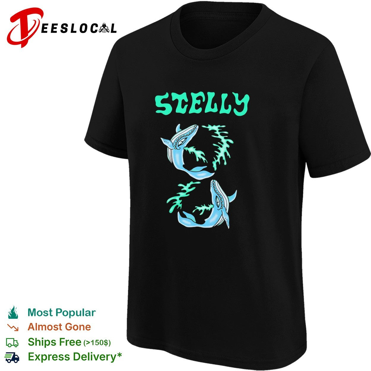 Stelly Whale ocean marine life whales sea creature shirt