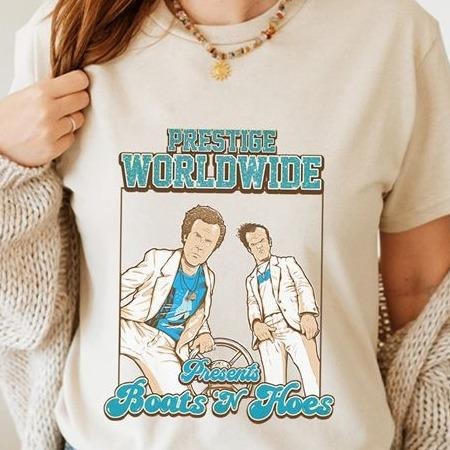Step Brothers Movie Shirt Prestige Worldwide Presents Boats 'N Hoes Vintage Tshirt Hoodie, Sweatshirt | RetroVerseTees.com