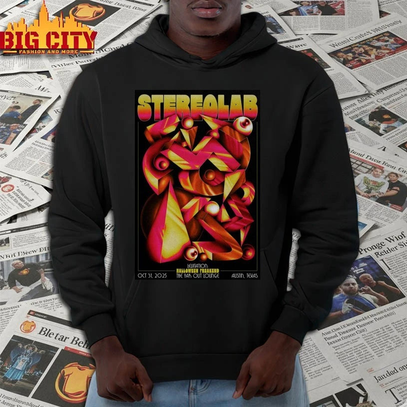 Stereolab Austin Texas Event Oct 31 2025 Poster shirt
