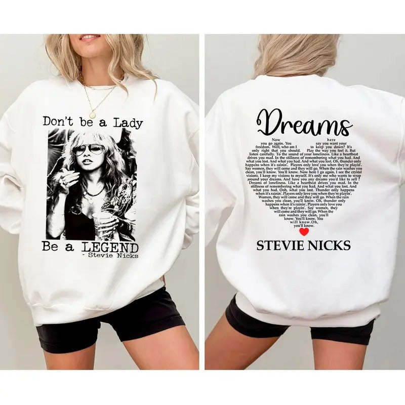 Stevie Nicks Dreams 2 Sides Shirt Sweatshirt Hoodie, Stevie Nicks Sweatshirt, Gift For Fan | RetroVerseTees.com