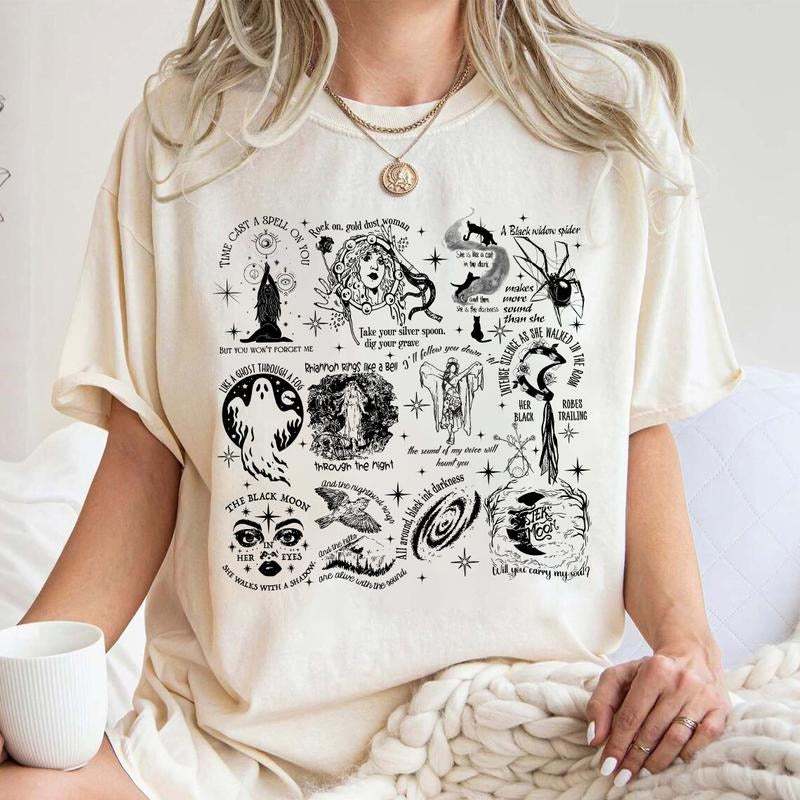 Stevie Nicks Halloween Lyrics Shirt, Stevie Nicks Tour Shirt Hoodie, Sweatshirt | RetroVerseTees.com