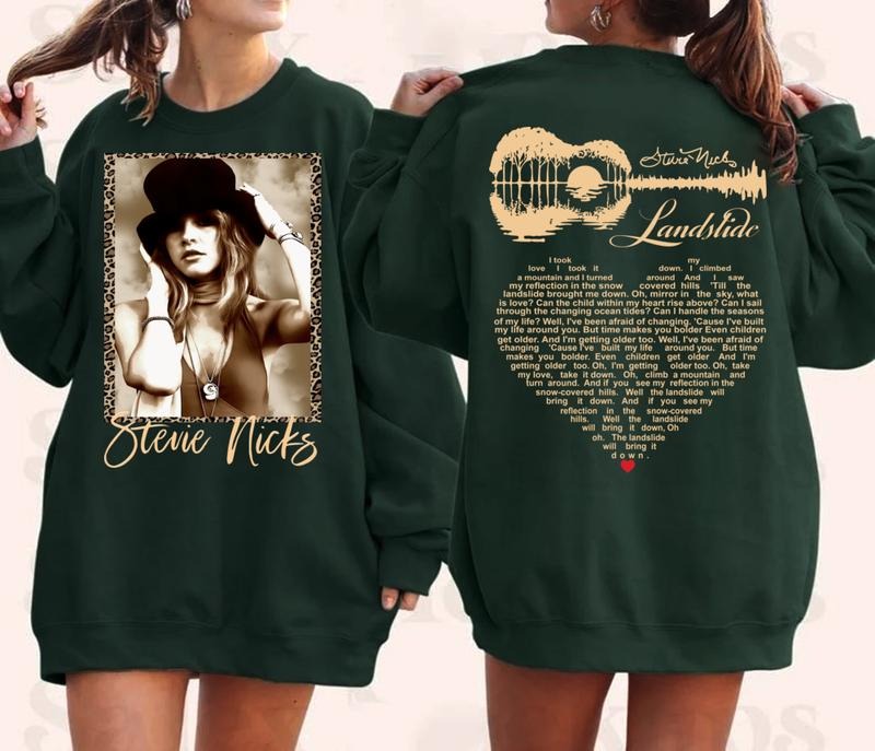Stevie Nicks Landslide 2 sides shirt, Stevie Nicks Shirt Hoodie, Sweatshirt | RetroVerseTees.com