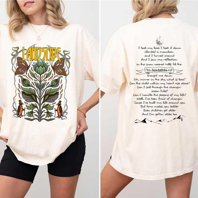 Stevie Nicks Landslide Shirt, Stevie Nicks Shirt, Stevie Nicks Fan Shirt Hoodie, Sweatshirt | RetroVerseTees.com