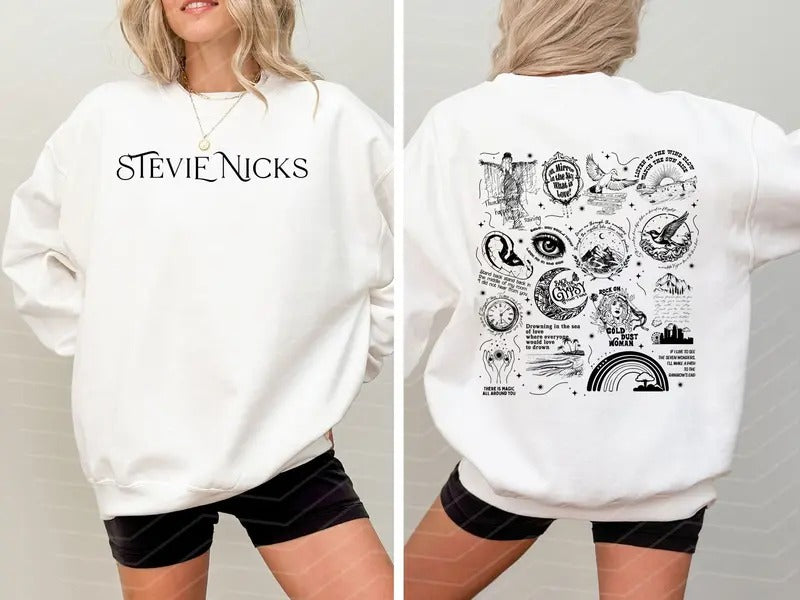 Stevie Nicks Tracklist 2 Sides Shirt, Stevie Nicks Shirt Hoodie, Sweatshirt | RetroVerseTees.com