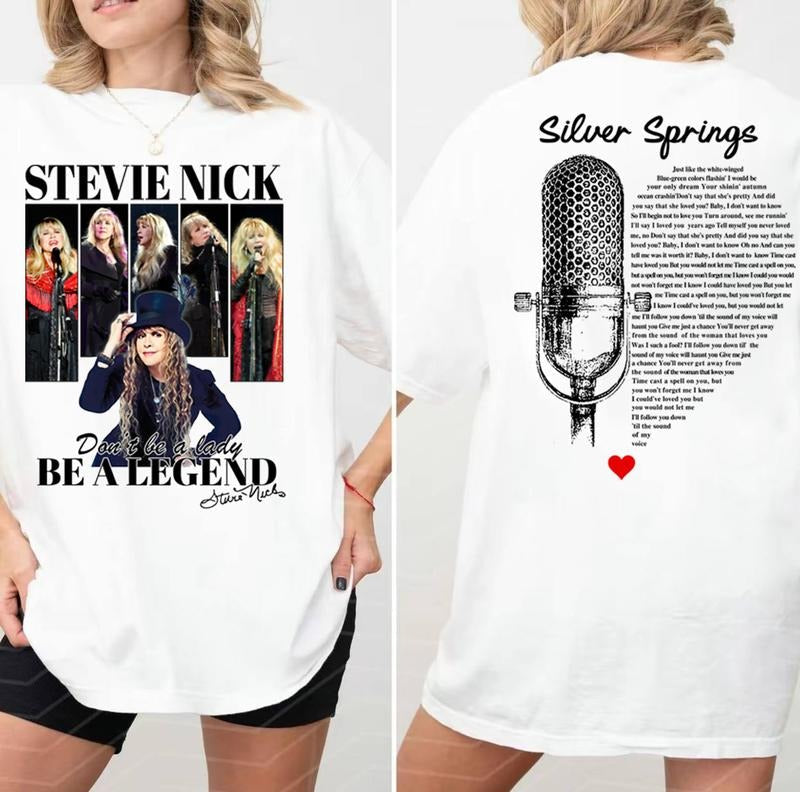 Stevie Vintage Shirt, Don't Be A Lady Be A Legend Shirt, Stevie Nicks Fan Gift, Vintage Stevie Nicks TShirt, Stevie Nicks...