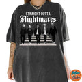 Straight Outta Nightmares Scary Killers Shirt, Cotton Unisex T-Shirt, Crew Neck, Size S- 4XL, Menswear Top, Womenswear...