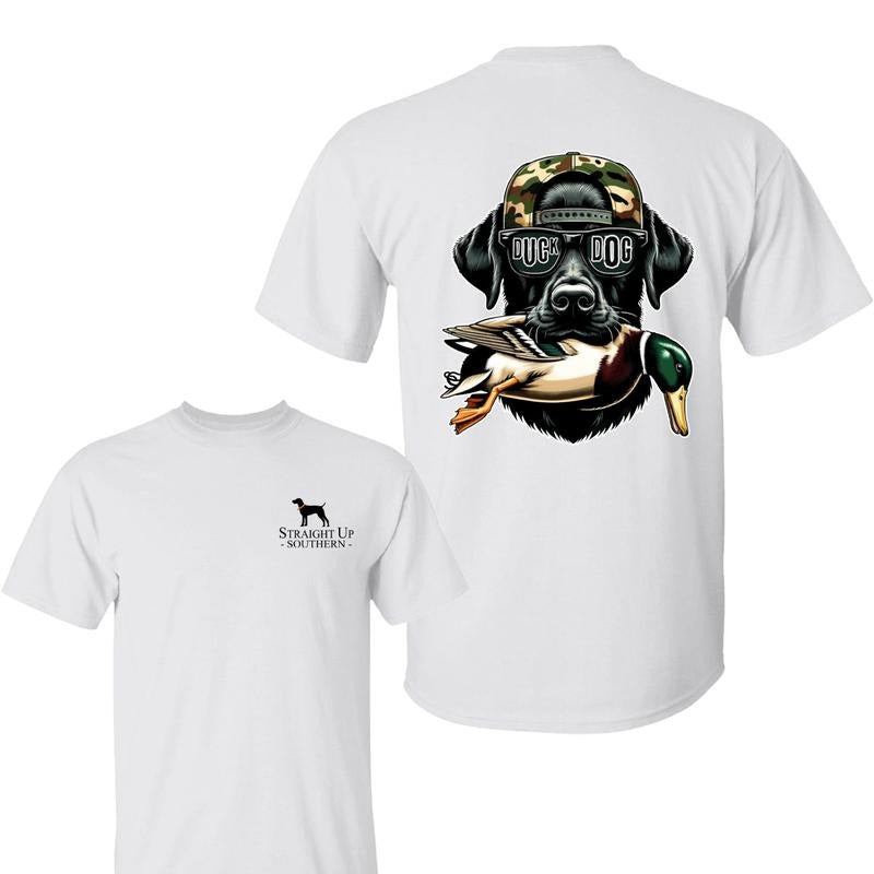 Straight Up Southern Duck Dog T-Shirt , Black Lab Hunting Graphic Tee,  Outdoor Apparel Hoodie, Sweatshirt