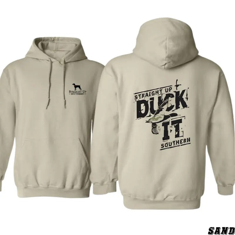 Straight Up TNF Duck Hunting Hoodie - Bold Duck Graphic with Outdoor Adventure Vibes, Perfect for Waterfowl Hunters...