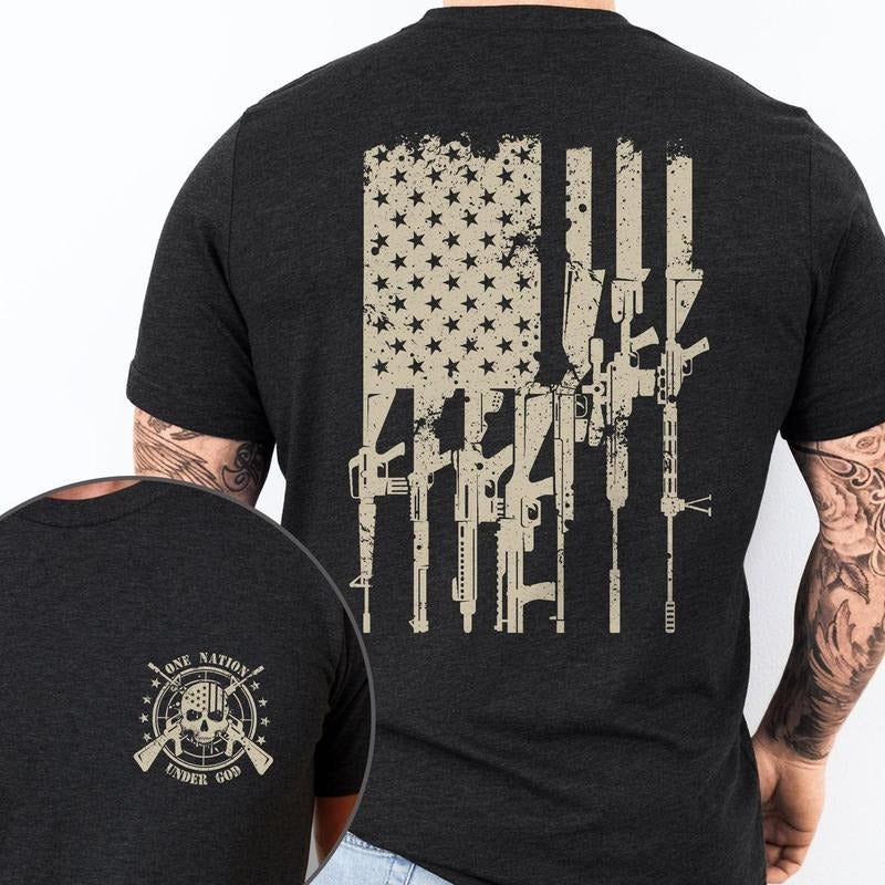 Straw hat pirates Nation Under FOG Shirt, 2nd Amendment Patriotic American T-Shirt