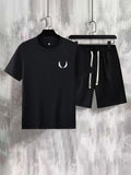 Straw hat pirates Set Men'WB shield Regular Fit Graphic Round Neck Tee & Drawstring Pocket Shorts Set, Summer TNF Hoodie,...