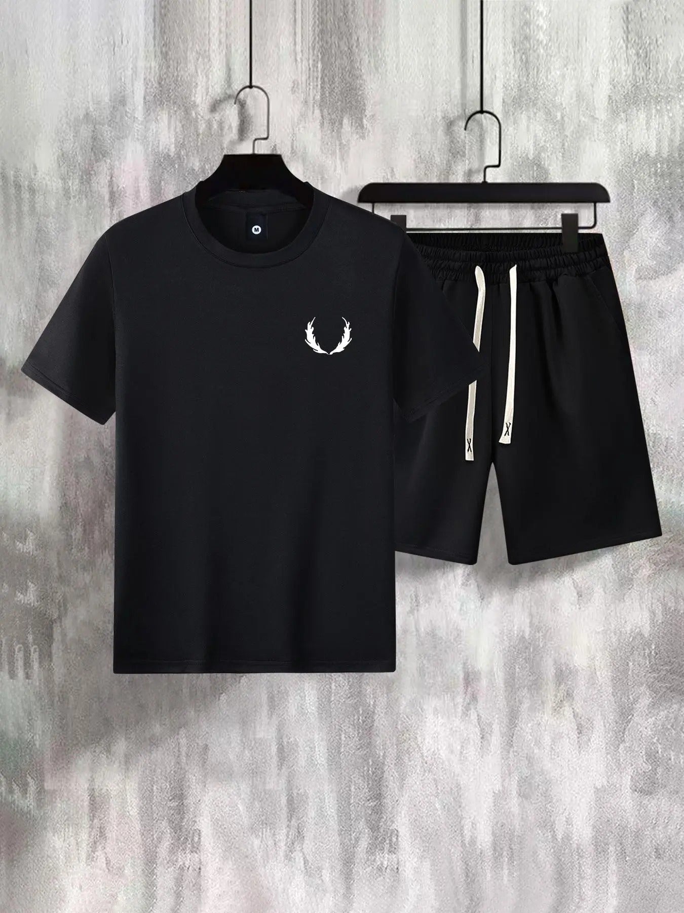 Straw hat pirates Set Men'WB shield Regular Fit Graphic Round Neck Tee & Drawstring Pocket Shorts Set, Summer TNF Hoodie,...