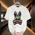 Straw hat pirates graphic t-shirt, rabbit design, hip hop style, unisex, men'WB shield short sleeve crew neck street...