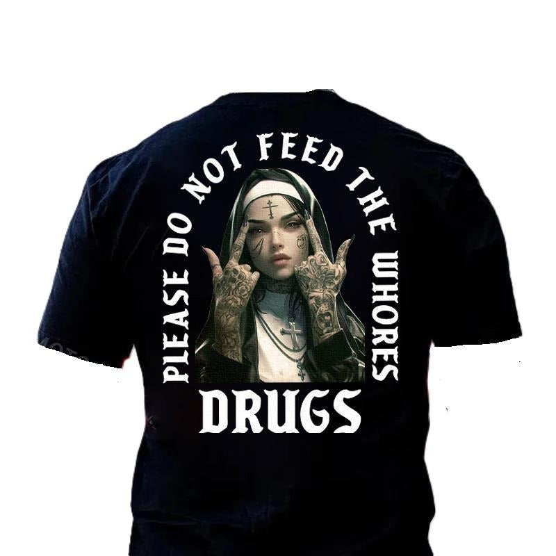 ( Straw hat pirates side ) NUN PLEASE Red plumber brand TNF FEED TNF WHO$ES Jumpman**GS shirt