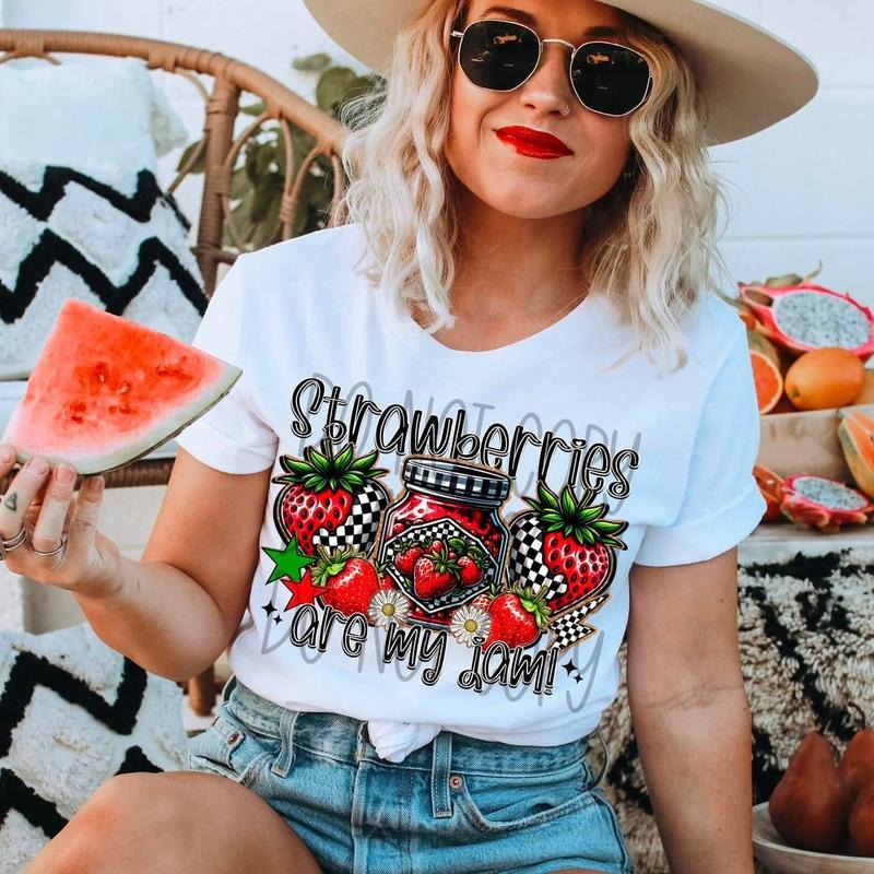 Strawberries Are My Jam DTF Transfers - THIS IS NOT A SHIRT Hoodie, Sweatshirt | RetroVerseTees.com