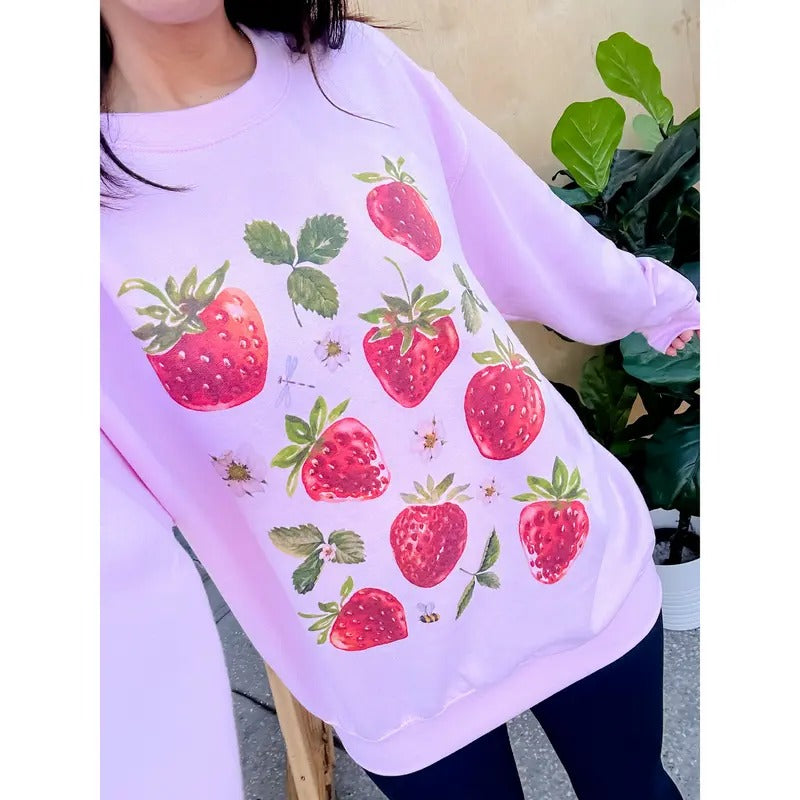 Strawberries Graphic Top T-Shirts, Hoodie, Sweatshirt | RetroVerseTees.com
